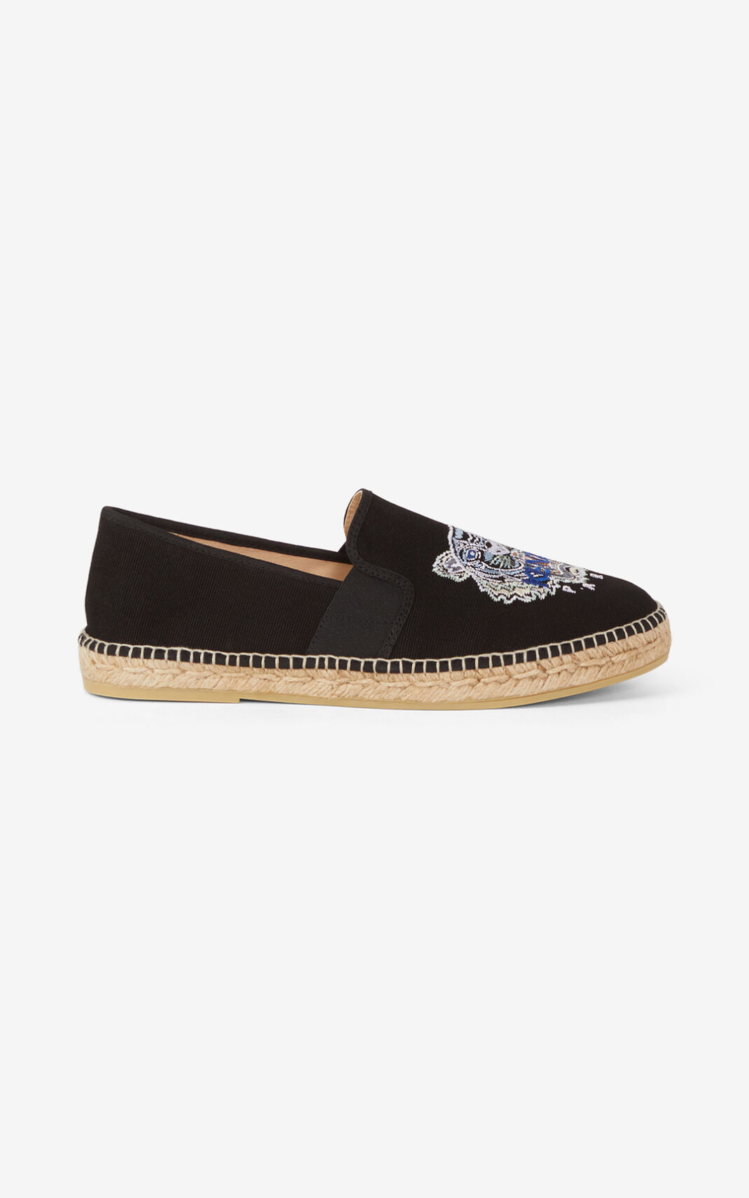 Espadrille Kenzo Elasticated Tiger Homme Noir | NPHW-01542